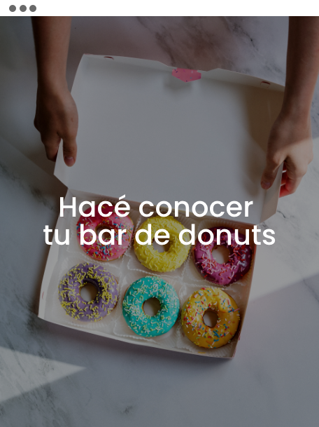 Hacé conocer tu bar de donuts